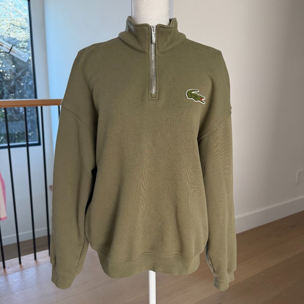 Lacoste sweatshirt olive relaxed